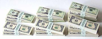 Spielgeld Silver Poker Game Dollars in Tueten