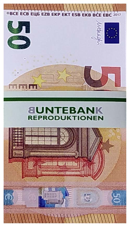 50er Eurostapel Euroscheine banderoliert