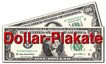 Dollar-Plakate 1er und 100er Dollar-Reproduktion